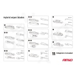 AMIO υαλοκαθαριστήρας Hybrid 02201, 14" (350mm), 11 αντάπτορες - Image 2