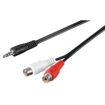 GOOBAY καλώδιο 3.5mm αρσενικό σε 2x θηλυκό RCA 50116, 1.5m, μαύρο