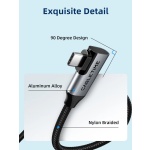 CABLETIME καλώδιο USB-C CT-CMCML-AG1, γωνιακό, 100W 20Gbps 4K, 1m, μαύρο - Image 7