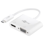 GOOBAY αντάπτορας USB-C σε HDMI & VGA 52430, 4K/60Hz, λευκός