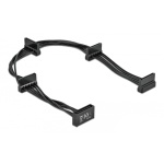 DELOCK καλώδιο SATA 15pin σε 4x SATA 15pin 60395, 40cm, μαύρο