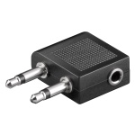 GOOBAY αντάπτορας 2x 3.5mm 2-pin σε 3.5 mm 3-pin 61004, μαύρο