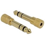 DELOCK αντάπτορας 6.35mm σε 3.5mm 65361, μεταλλικός, gold plated