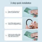 NILLKIN μαγνητικό ring SnapLink Air για smartphone, μαύρο, 2τμχ - Image 3