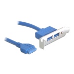DELOCK κάρτα επέκτασης USB 19 pin σε 2x USB 3.0 82976, low profile