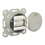 DELOCK Modular Wall Outlet Δικτύου, Cat.6A, 2x LSA, 2 Port - Image 3