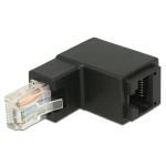 DELOCK αντάπτορας RJ45 86424, CAT 6 UTP, γωνιακός 90°, μαύρος