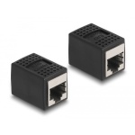 DELOCK αντάπτορας RJ45 θηλυκός 87796, Cat.6a, 8P/8C, μαύρος