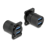 DELOCK module 2x USB 87813 για D-Type υποδοχές, 5Gbps, μαύρο
