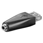 GOOBAY αντάπτορας USB θηλυκό σε 3.5mm θηλυκό 93982, μαύρο