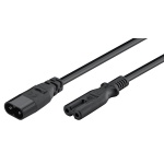 GOOBAY καλώδιο προέκτασης τροφοδοσίας 97201, 2x 0.75mm², 2m, μαύρο