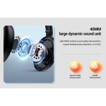 CELEBRAT headphones A33, ασύρματα & ενσύρματα, ANC, 40mm, 300mAh, μαύρα - Image 3