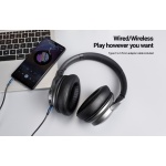 CELEBRAT headphones A33, ασύρματα & ενσύρματα, ANC, 40mm, 300mAh, μαύρα - Image 4