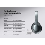 CELEBRAT headphones A33, ασύρματα & ενσύρματα, ANC, 40mm, 300mAh, μαύρα - Image 5
