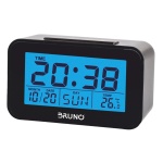 BRUNO ξυπνητήρι BRN-0130 με μέτρηση θερμοκρασίας, °C & °F, μαύρο