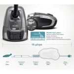 BRUNO ηλεκτρική σκούπα BRN-0136, 800W, 3.5lt, γκρι - Image 7