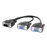 POWERTECH VGA splitter CAB-G014, 2 σε 1, HD, 0.2m, μαύρο