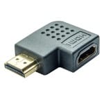 POWERTECH αντάπτορας HDMI CAB-H037, γωνιακός, 90° right, μαύρος