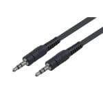 POWERTECH καλώδιο stereo 3.5mm CAB-J001, AUX, nickel plated, 1.5m, μαύρο