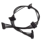 POWERTECH καλώδιο SATA 15pin σε 4x SATA 15pin CAB-W038, 40cm, μαύρο
