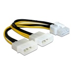 POWERTECH καλώδιο 2x molex 3pin σε 1x 8pin CAB-W041, 0.15m