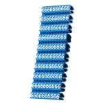 POWERTECH Clip αρίθμησης καλωδίου Νο 6, Blue, 10τεμ.