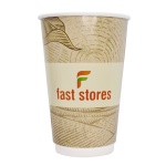 FAST STORES χάρτινα ποτήρια καφέ, 16oz, χωρίς καπάκι, 20τμχ