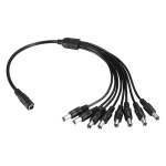 FOLKSAFE splitter DC1F8M, 1 θηλυκό σε 8 αρσενικά, 5.5x2.1mm, 4τμχ