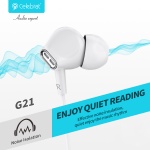 CELEBRAT earphones με μικρόφωνο G21, 3.5mm σύνδεση, Φ12mm, 1.2m, μαύρα - Image 2