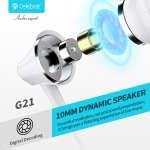 CELEBRAT earphones με μικρόφωνο G21, 3.5mm σύνδεση, Φ12mm, 1.2m, μαύρα - Image 5