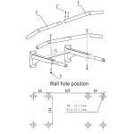 Μονόζυγο τοίχου GYM-0016, 50x93cm - Image 4