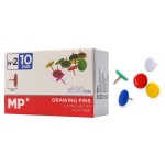 MP χρωματιστές πινέζες PA485C-S, μεταλλικές, 10mm, 100τμχ