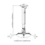 BRATECK universal βάση PRB-2G για projectors οροφής και τοίχου - Image 2