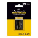 POWERTECH αλκαλική μπαταρία Super Alkaline PT-1215, 9V, 1τμχ