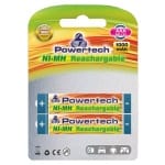 POWERTECH επαναφορτιζόμενη μπαταρία PT-159 1000mAh, AAΑ (R03), 2 τμχ