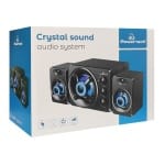 POWERTECH ηχεία Crystal sound PT-841, 2.1, 5W + 2x 3W, 3.5mm, μαύρα - Image 3