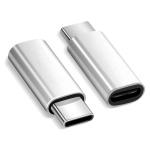 POWERTECH αντάπτορας USB-C αρσενικό σε Micro USB θηλυκό PTH-064, ασημί