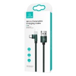 USAMS καλώδιο Micro USB σε USB SJ478, περιστρεφόμενο, 2A, 1m, πράσινο - Image 3