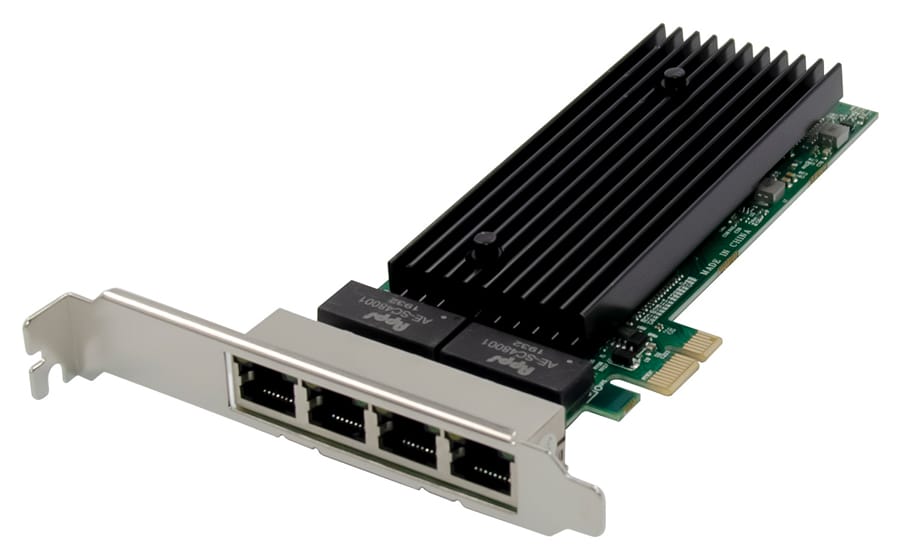 ST7229 POWERTECH κάρτα επέκτασης PCIe σε 4x RJ45 ST7229, 1000Mbps, JL82576EB - Image 1