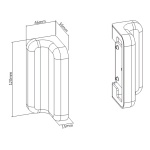 BRATECK 2x βάσεις στήριξης πάνελ SW02-4, SW series, για τοίχο - Image 4
