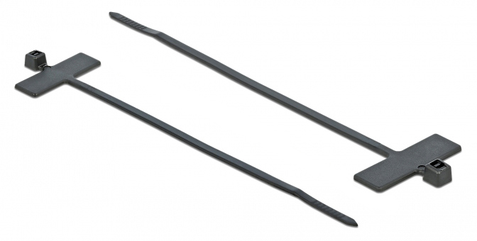 TIES-033 POWERTECH δεματικά καλωδίων TIES-033 με ετικέτα, 100x2.5mm, μαύρα, 25τμχ - Image 1
