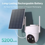 BOTSLAB smart ηλιακή κάμερα W313, 3MP/2K, WiFi, PTZ, SD, 5200mAh, IP65 - Image 7