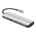 CABLETIME docking station CT-CMHD91, 9 θυρών, USB-C σύνδεση, 4K, 100W, γκρι - Image 6