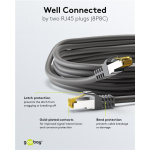 GOOBAY καλώδιο δικτύου 91572, CAT 7 S/FTP, copper, 10Gbps, 0.25m, μαύρο - Image 3