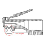 GOOBAY βύσμα RJ45 93828, CAT 6 UTP, διάφανο, 10τμχ - Image 2