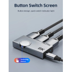 CABLETIME HDMI switch CT-HS8K2-AG, 2 σε 1, 8K/60Hz, 4K/120Hz, γκρι - Image 5