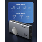 CABLETIME HDMI switch CT-HS8K2-AG, 2 σε 1, 8K/60Hz, 4K/120Hz, γκρι - Image 8