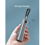 CABLETIME USB hub CT-HUBP4, 4x θυρών, 5Gbps, USB-C σύνδεση, γκρι - Image 3