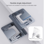 CABLETIME μεταλλική βάση tablet CT-PS02-AG, 7-12.9", ρυθμιζόμενη, γκρι - Image 3