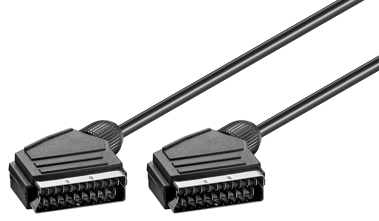 11702 GOOBAY καλώδιο Scart 21pin σε Scart 21pin 11702, 1.5m, μαύρο - Image 1